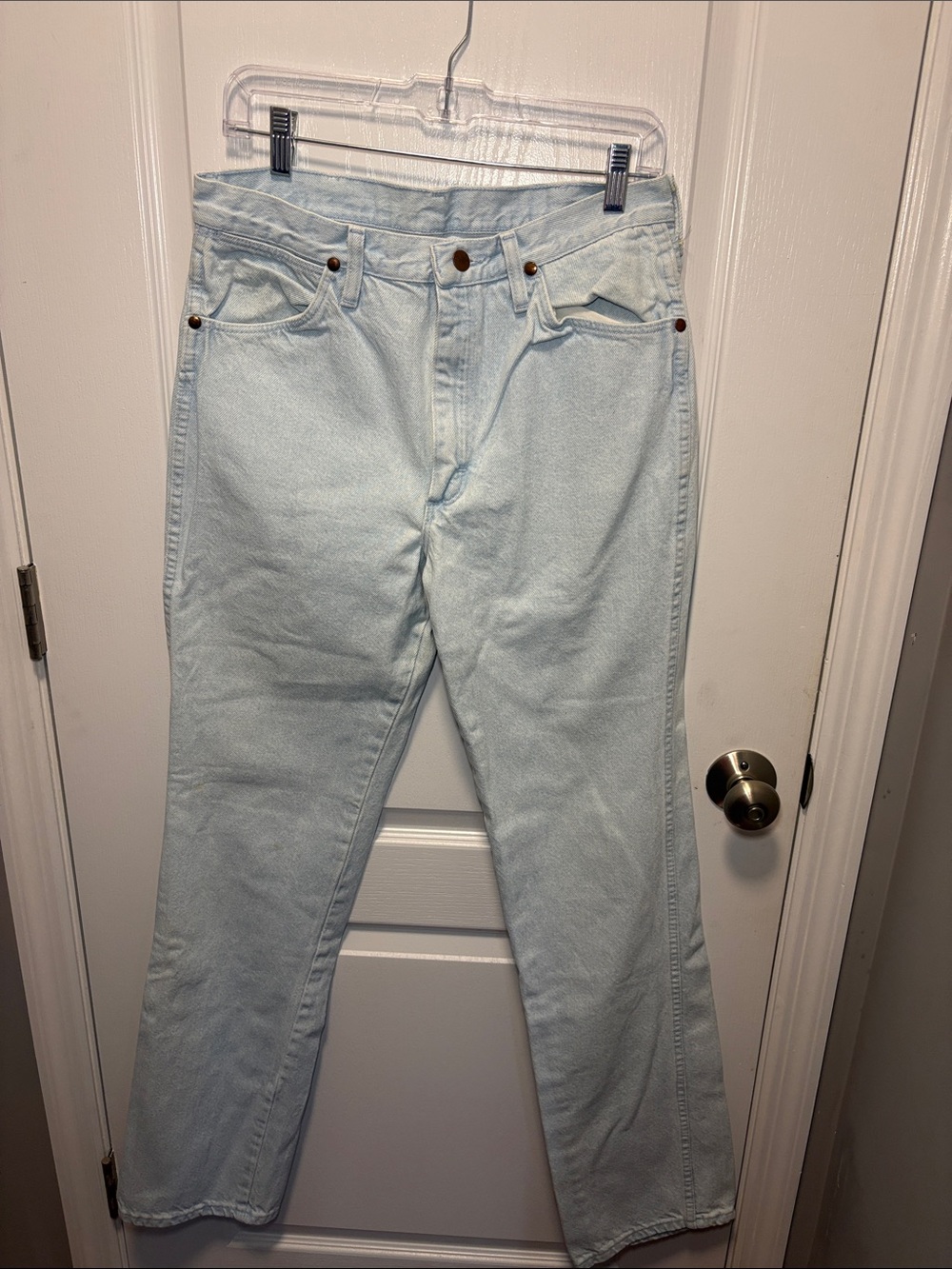 Wrangler Pale Blue Straight Leg Jeans